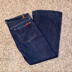 7 For All Mankind Dojo Flare Wide Leg Jean 31